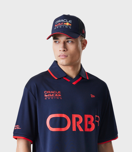 New Era Oracle Red Bull Racing Mens Graphic Football T-Shirt - Dark Blue