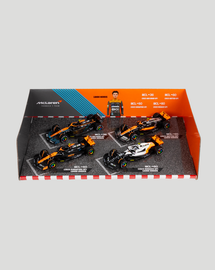 1:43 F1 MCLAREN F1 LANDO NORRIS COLLECTORS 4PK SET