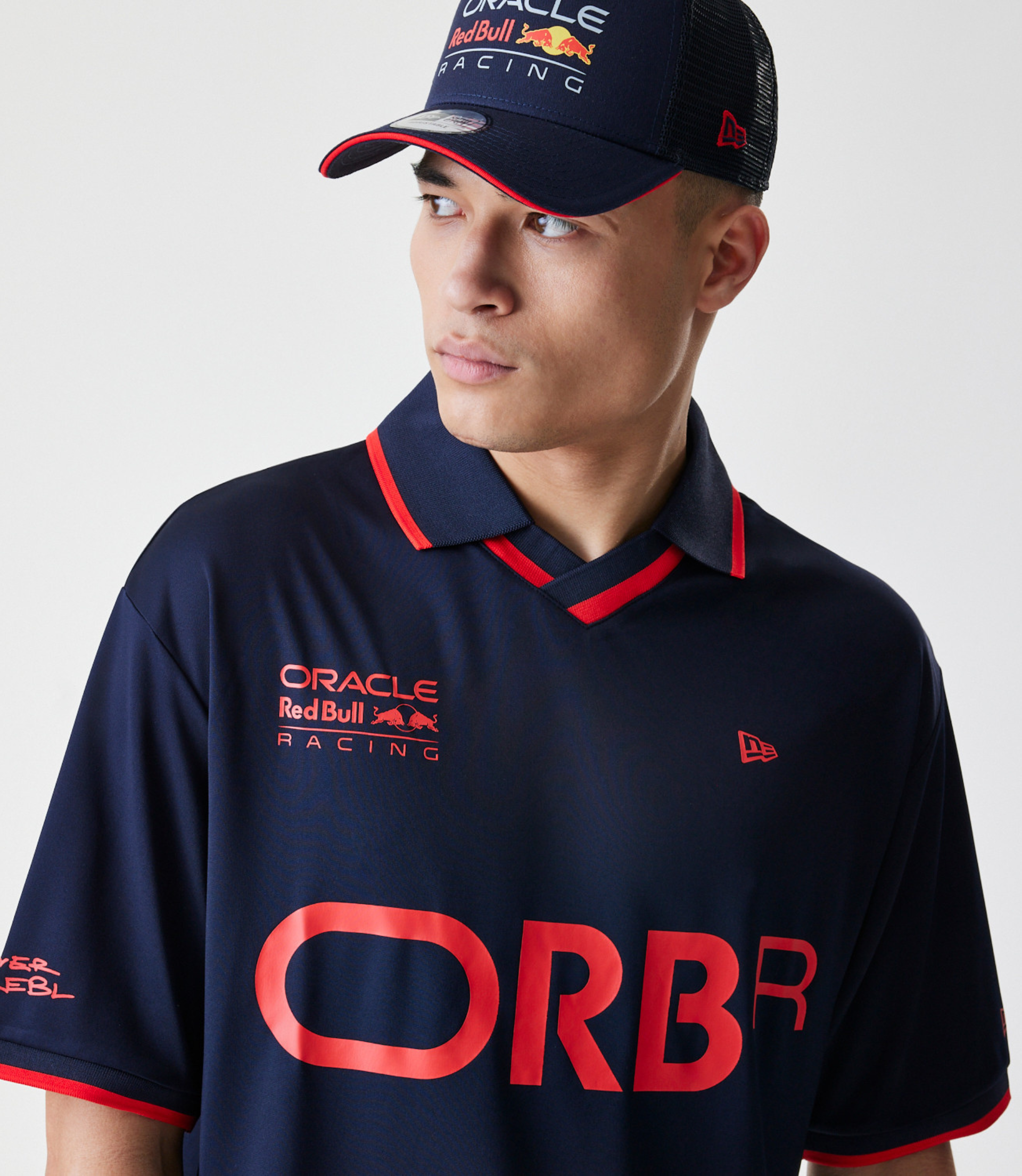 New Era Oracle Red Bull Racing Mens Graphic Football T-Shirt - Dark Blue