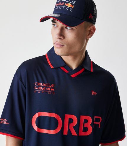New Era Oracle Red Bull Racing Mens Graphic Football T-Shirt - Dark Blue