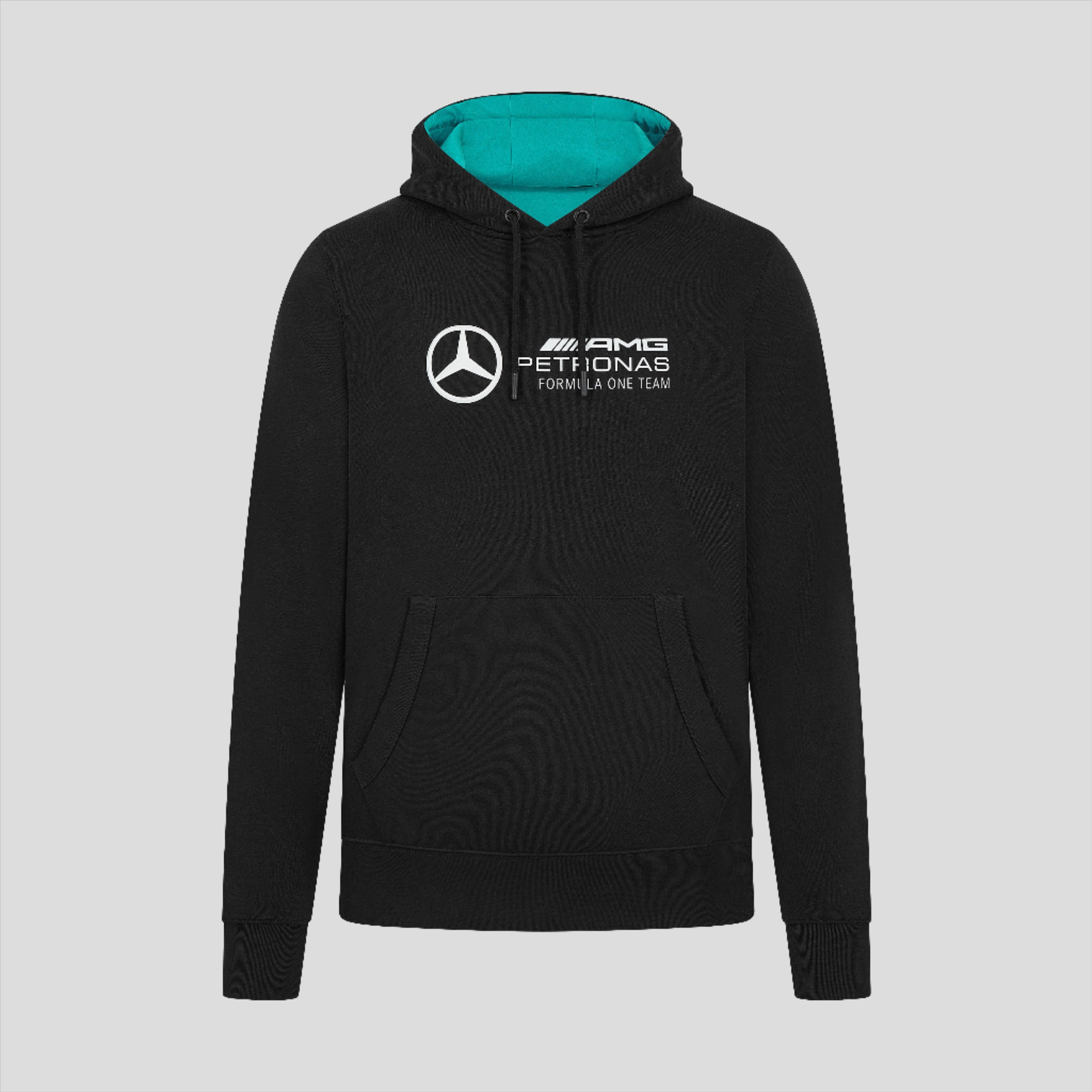 Mens Mercedes AMG Petronas F1 Fanwear Logo Hoodie Black