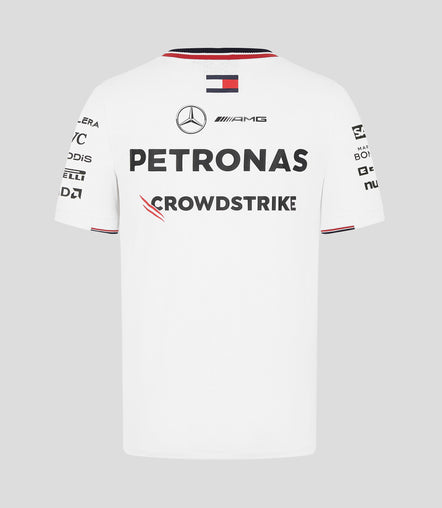 Mens Mercedes-AMG Petronas F1 Official Team Kit Driver T-Shirt - White
