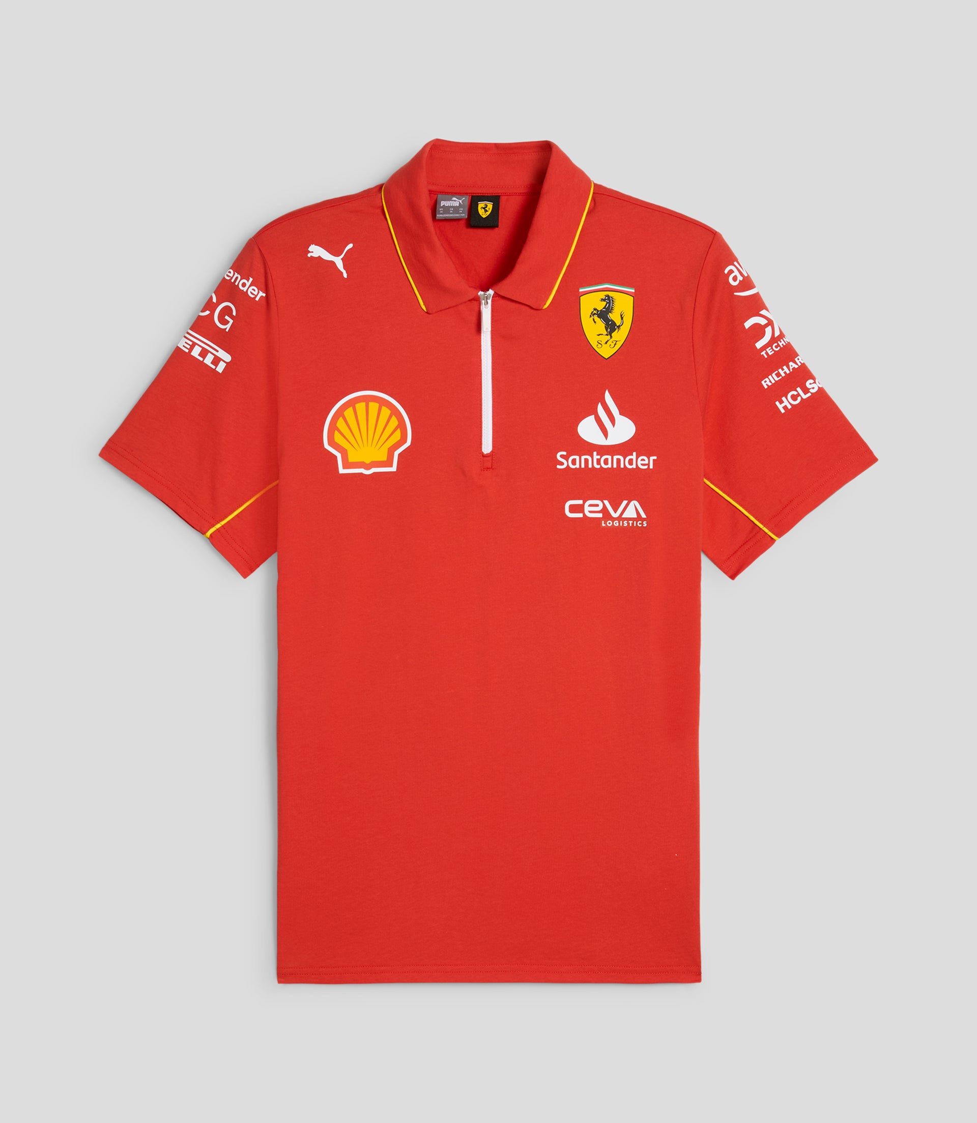 Mens Scuderia Ferrari Official Team Kit Team Polo Red