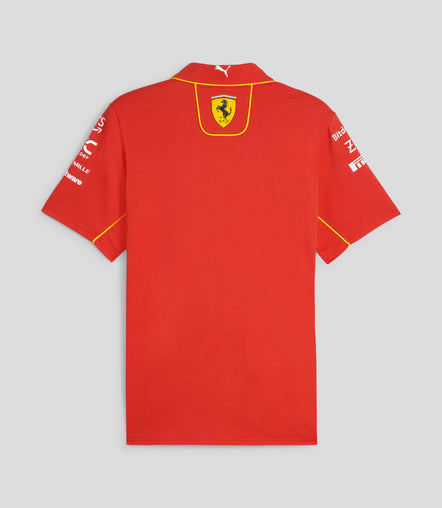 Mens Scuderia Ferrari Official Team Kit Team Polo - Red