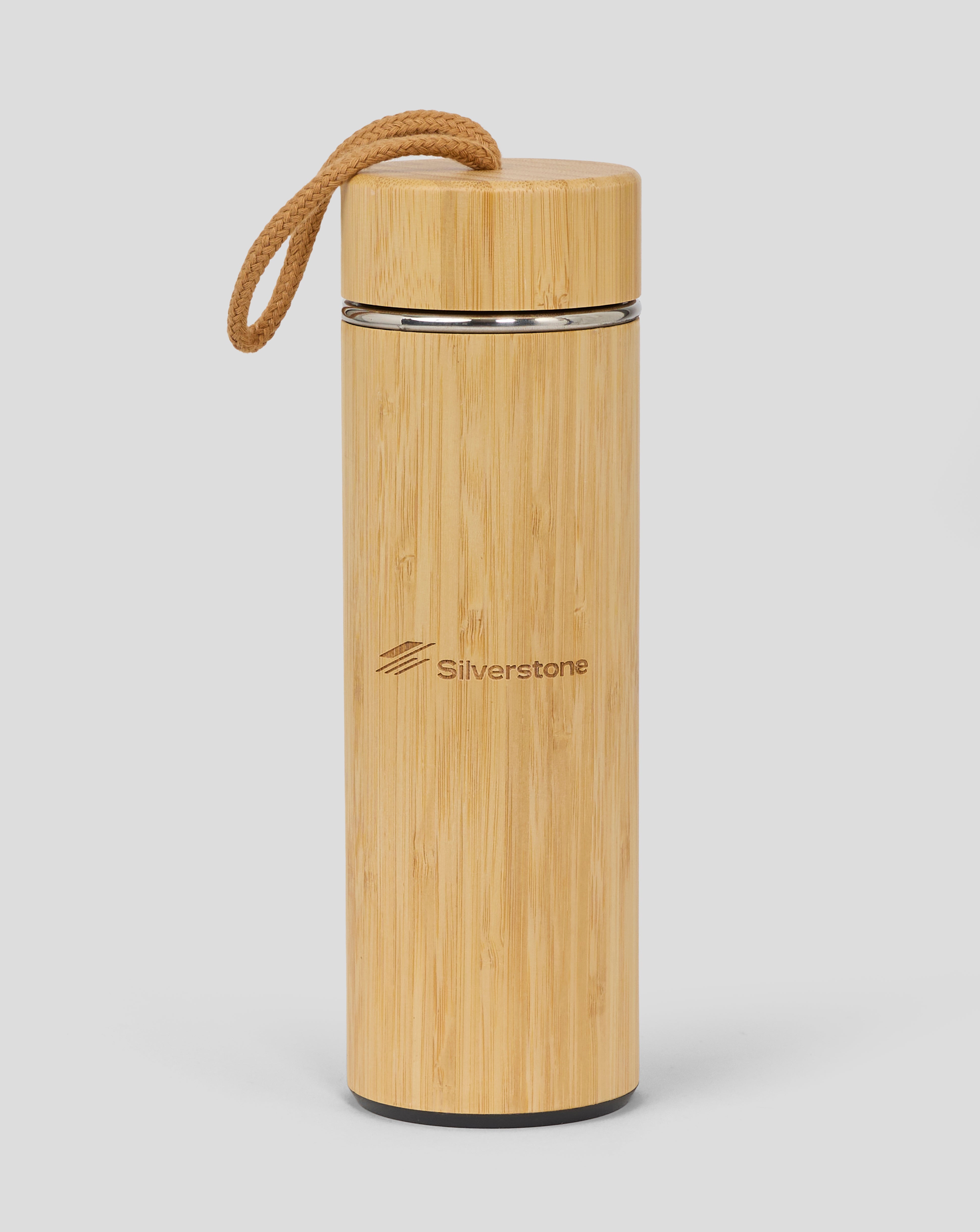 Silvertone Bamboo Water Bottle