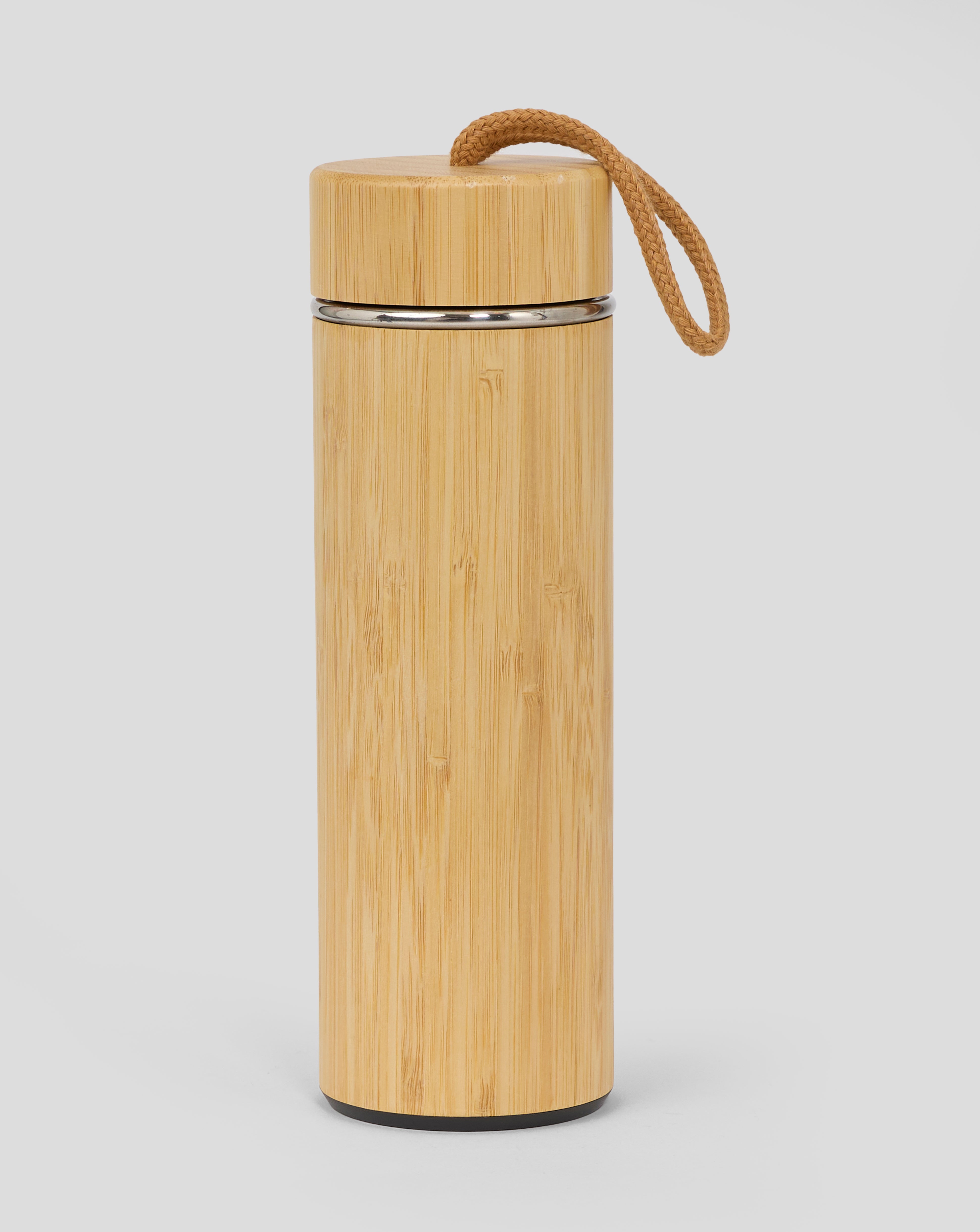 Silvertone Bamboo Water Bottle