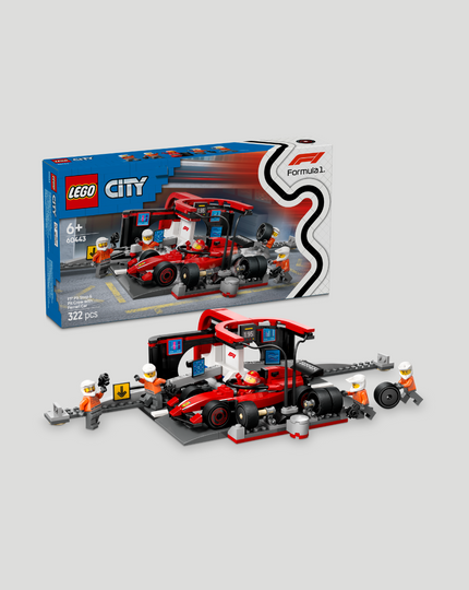 LEGO City F1 Pit Stop & Pit Crew with Ferrari Car Toy