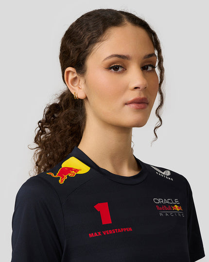 Oracle Red Bull Racing Womens Teamline Max Verstappen Set Up T-Shirt - Night Sky