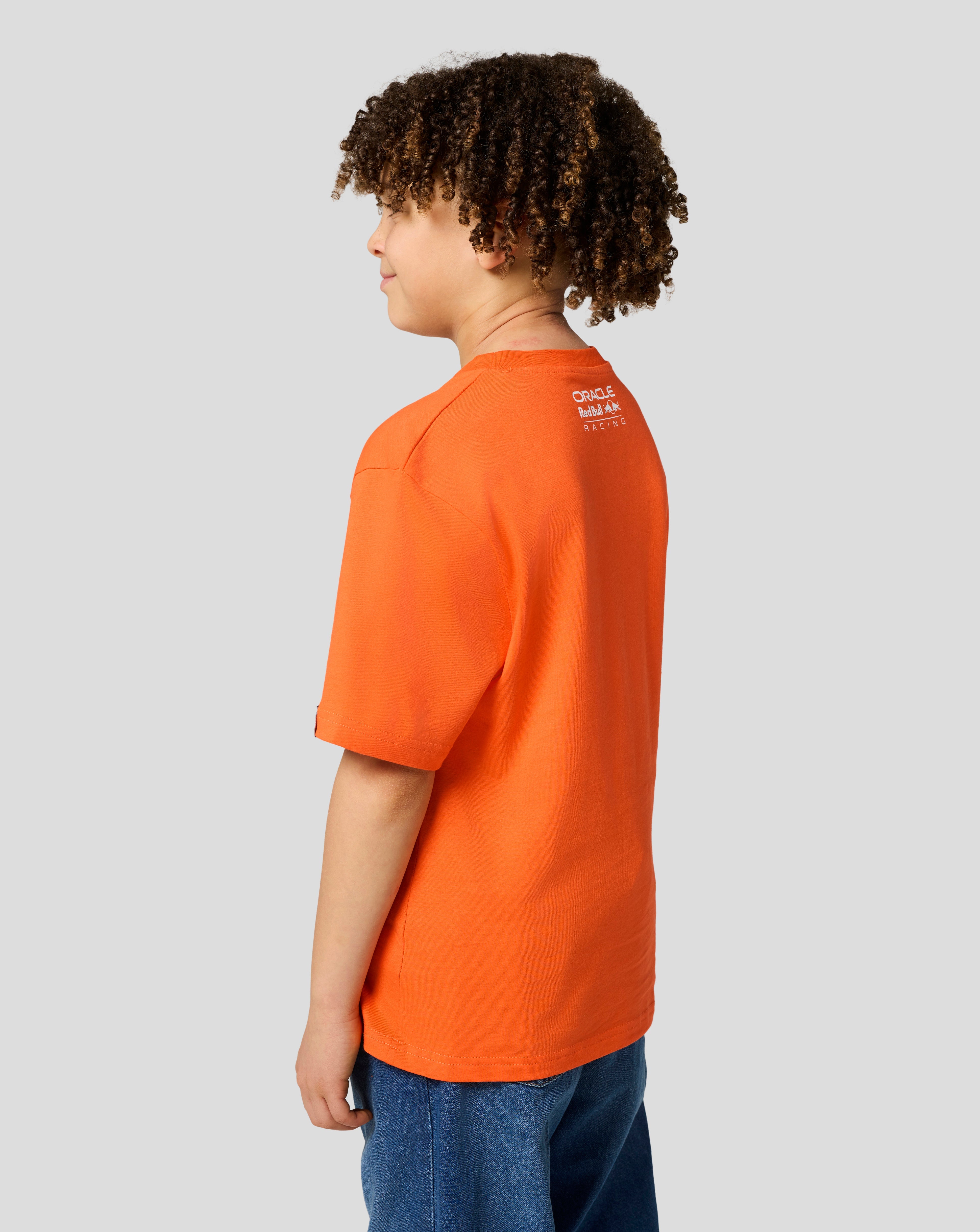 Oracle Red Bull Racing Junior Max Verstappen Puzzle T-Shirt - Exotic Orange