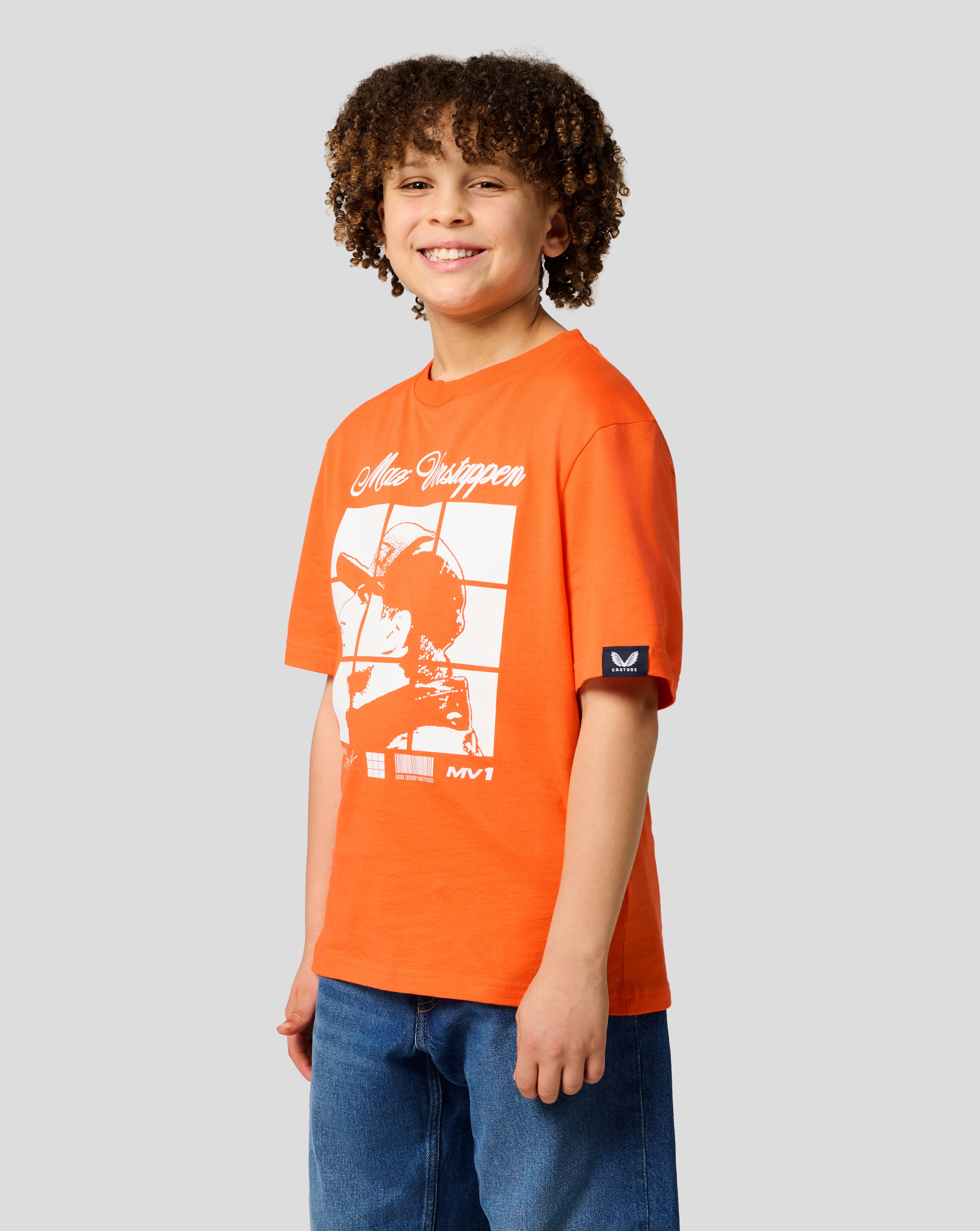 Oracle Red Bull Racing Junior Max Verstappen Puzzle T-Shirt - Exotic Orange