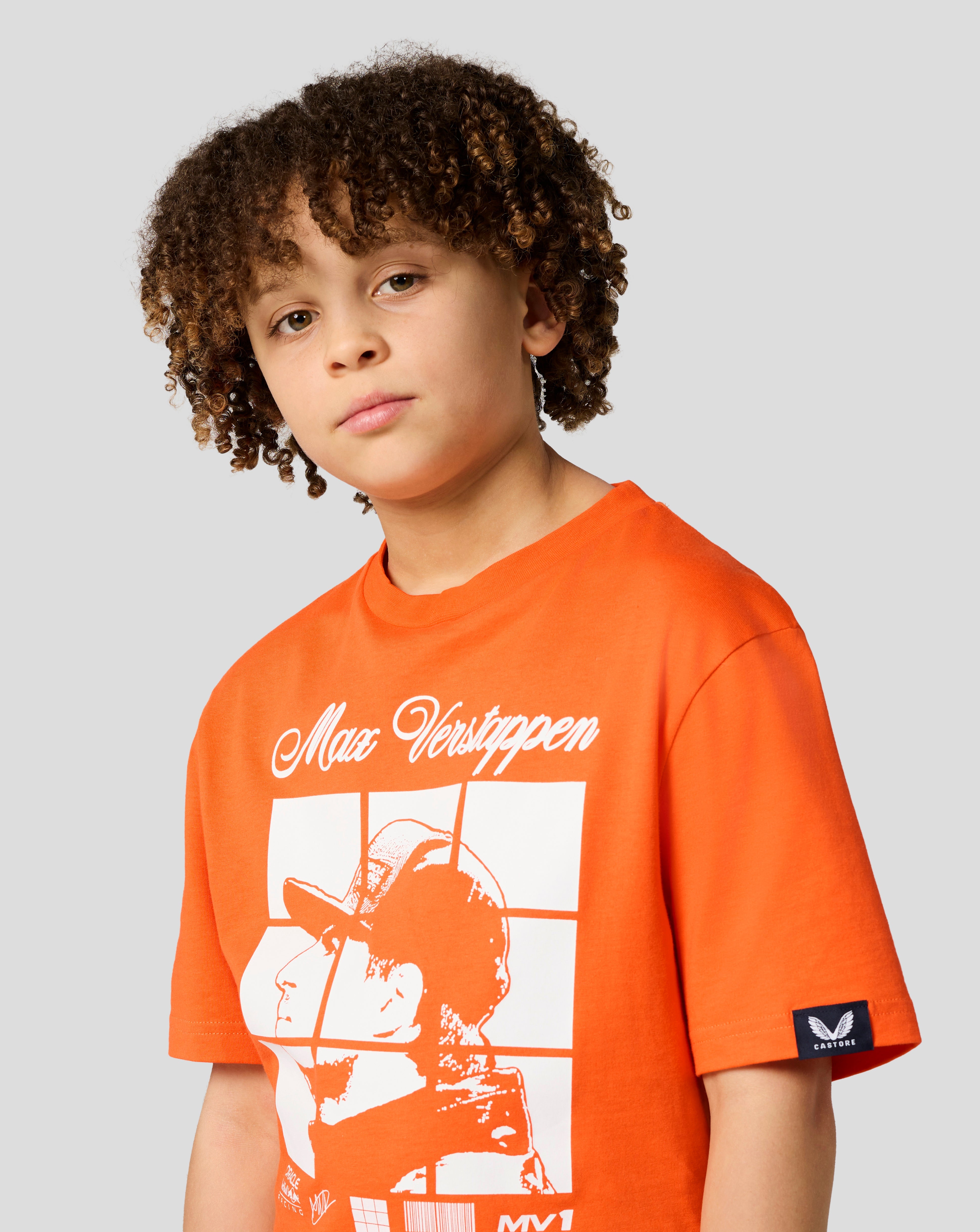Oracle Red Bull Racing Junior Max Verstappen Puzzle T-Shirt - Exotic Orange