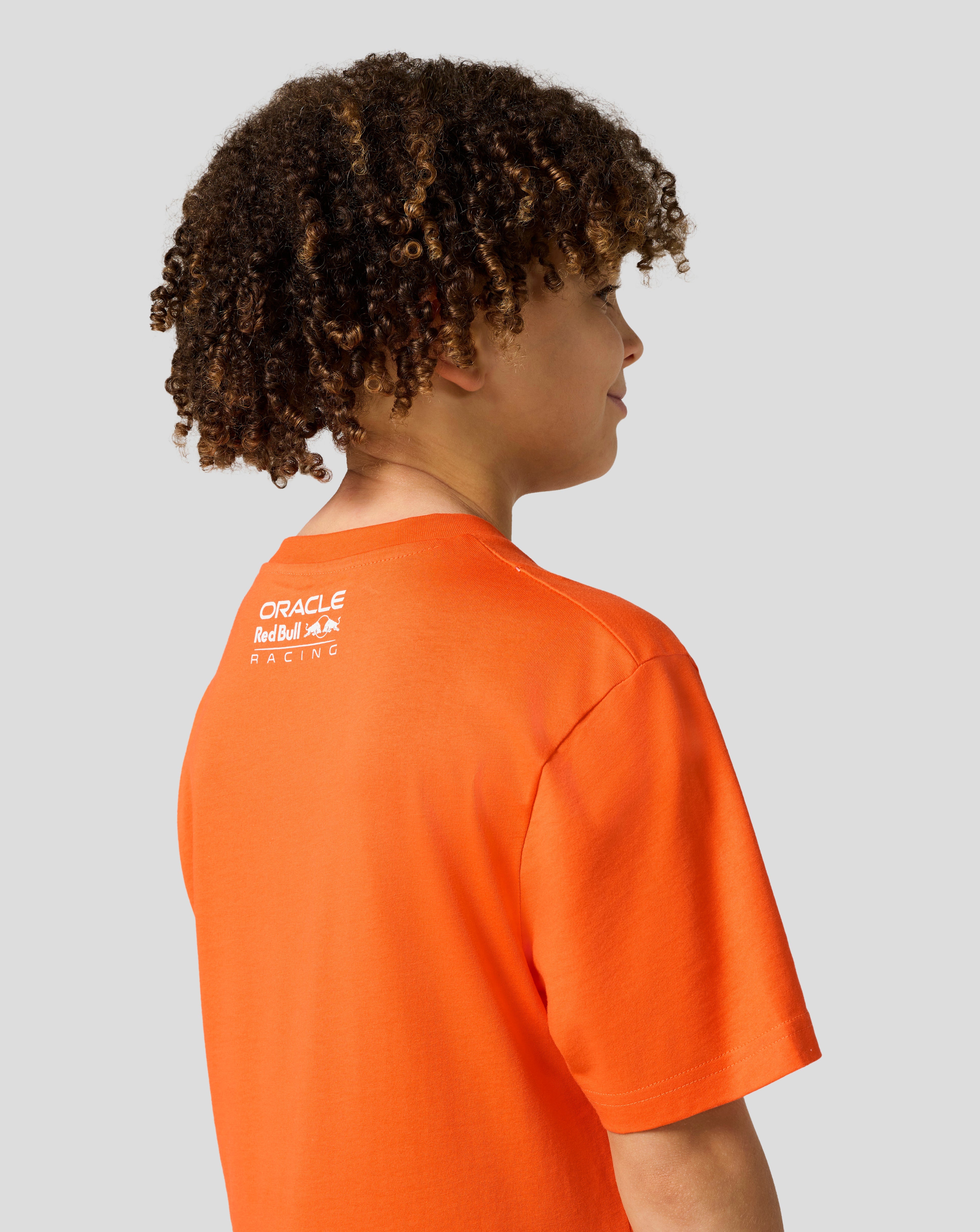 Oracle Red Bull Racing Junior Max Verstappen Puzzle T-Shirt - Exotic Orange