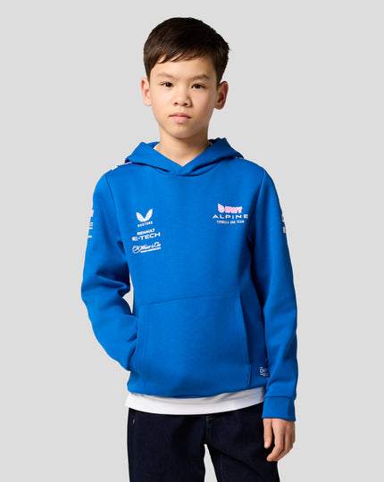 Bwt Alpine Formula One Team's Junior Official Pullover Hoodie - Lapis Blue