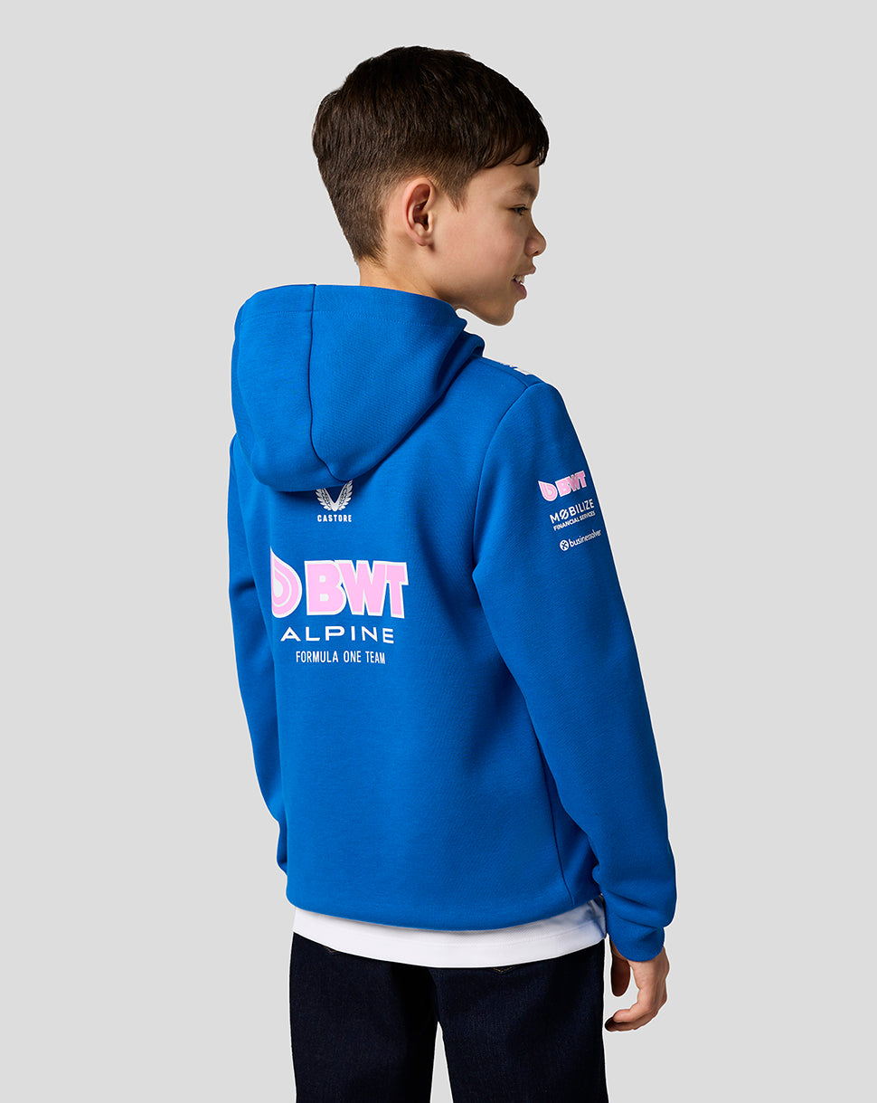 Bwt Alpine Formula One Team's Junior Official Pullover Hoodie - Lapis Blue