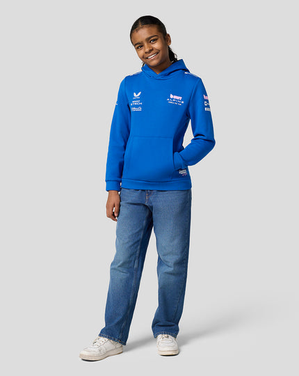 Bwt Alpine Formula One Team's Junior Official Pullover Hoodie - Lapis Blue