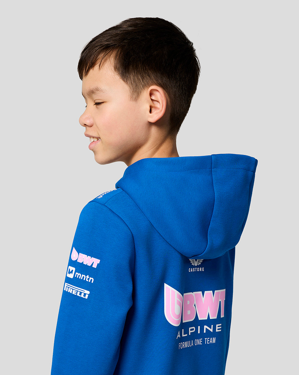 Bwt Alpine Formula One Team's Junior Official Pullover Hoodie - Lapis Blue
