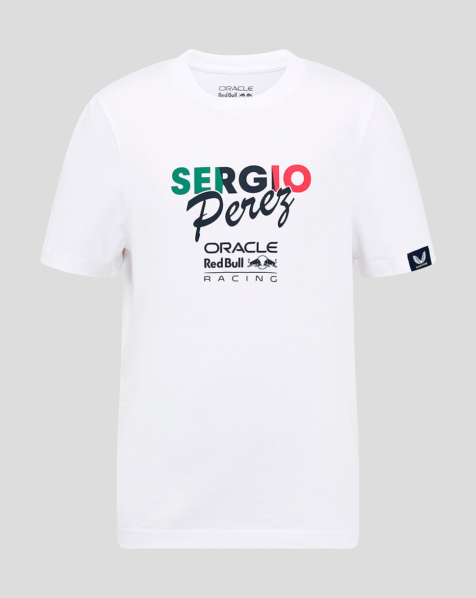 Oracle Red Bull Racing Junior Sergio Perez Flag T-Shirt - Brilliant White