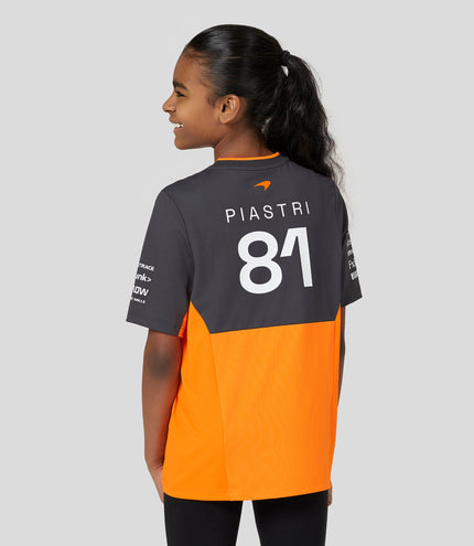 McLaren Junior Official Teamwear Set Up T-Shirt Oscar Piastri Formula 1 - Papaya/Phantom