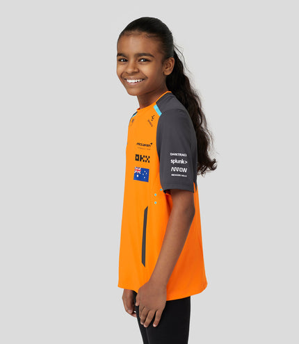 McLaren Junior Official Teamwear Set Up T-Shirt Oscar Piastri Formula 1 - Papaya/Phantom