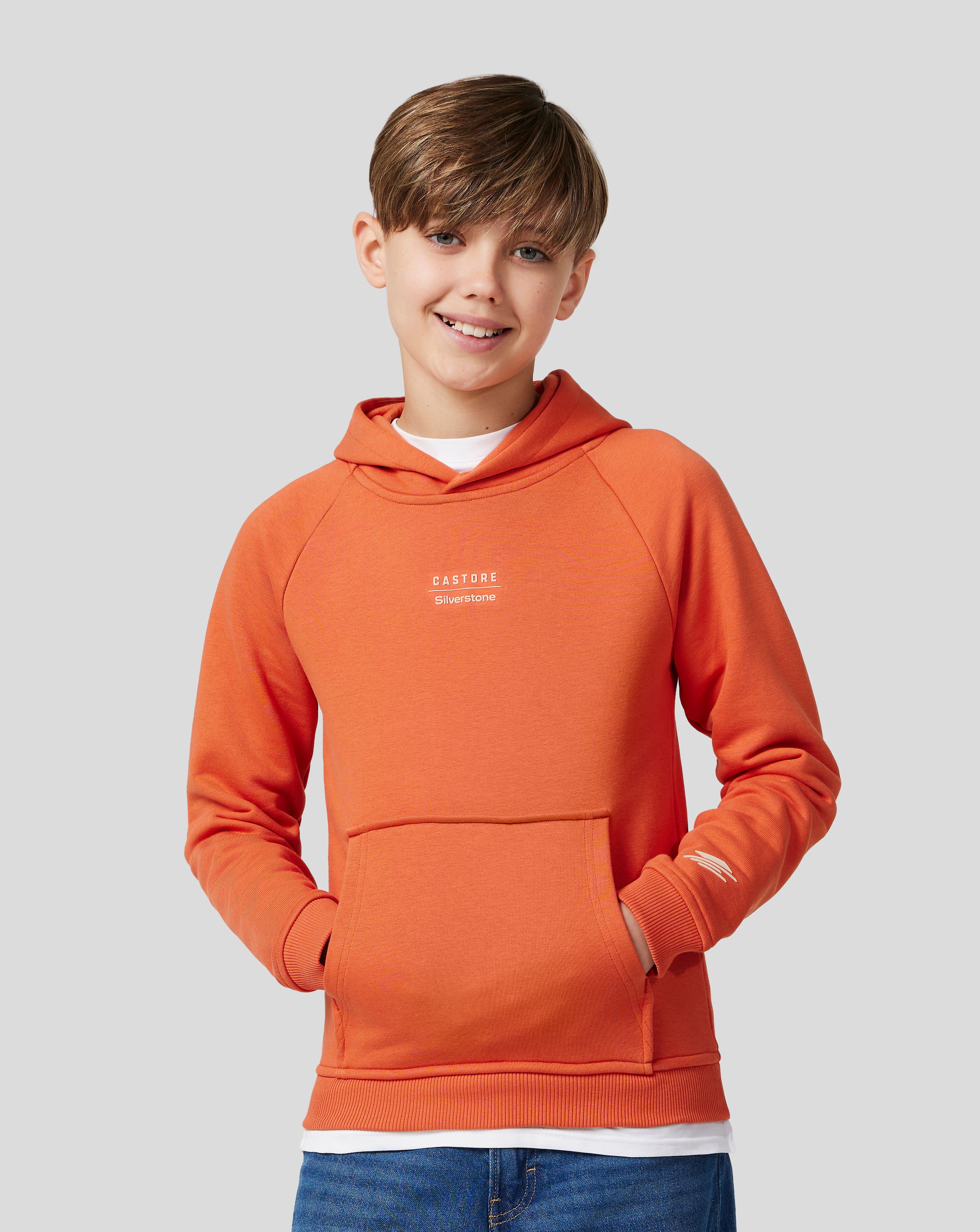 Junior Silverstone x Castore Hoodie - Orange Rust