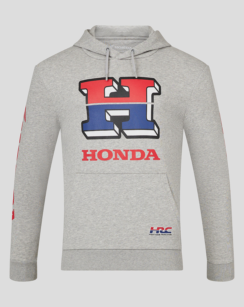 Unisex Honda HRC H Hoodie Grey Marl