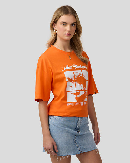Oracle Red Bull Racing Unisex Max Verstappen Puzzle T-Shirt - Exotic Orange