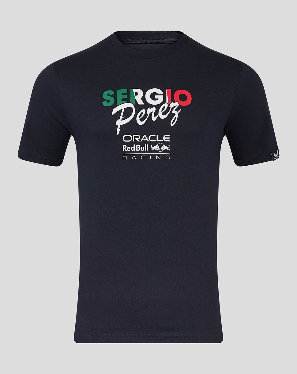 Oracle Red Bull Racing Unisex Sergio Perez Flag T-Shirt - Night Sky