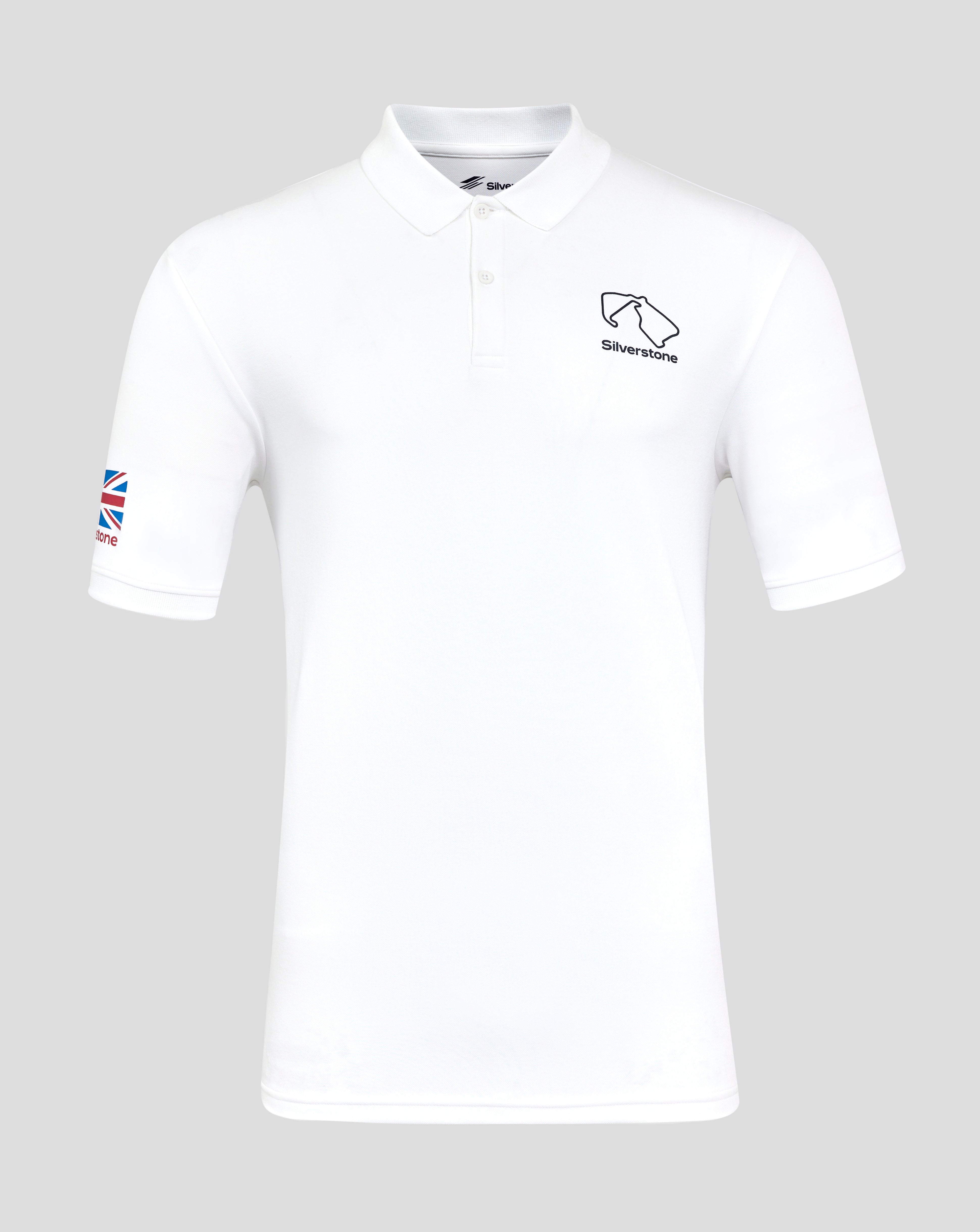 Silverstone Unisex Core Polo Shirt - White