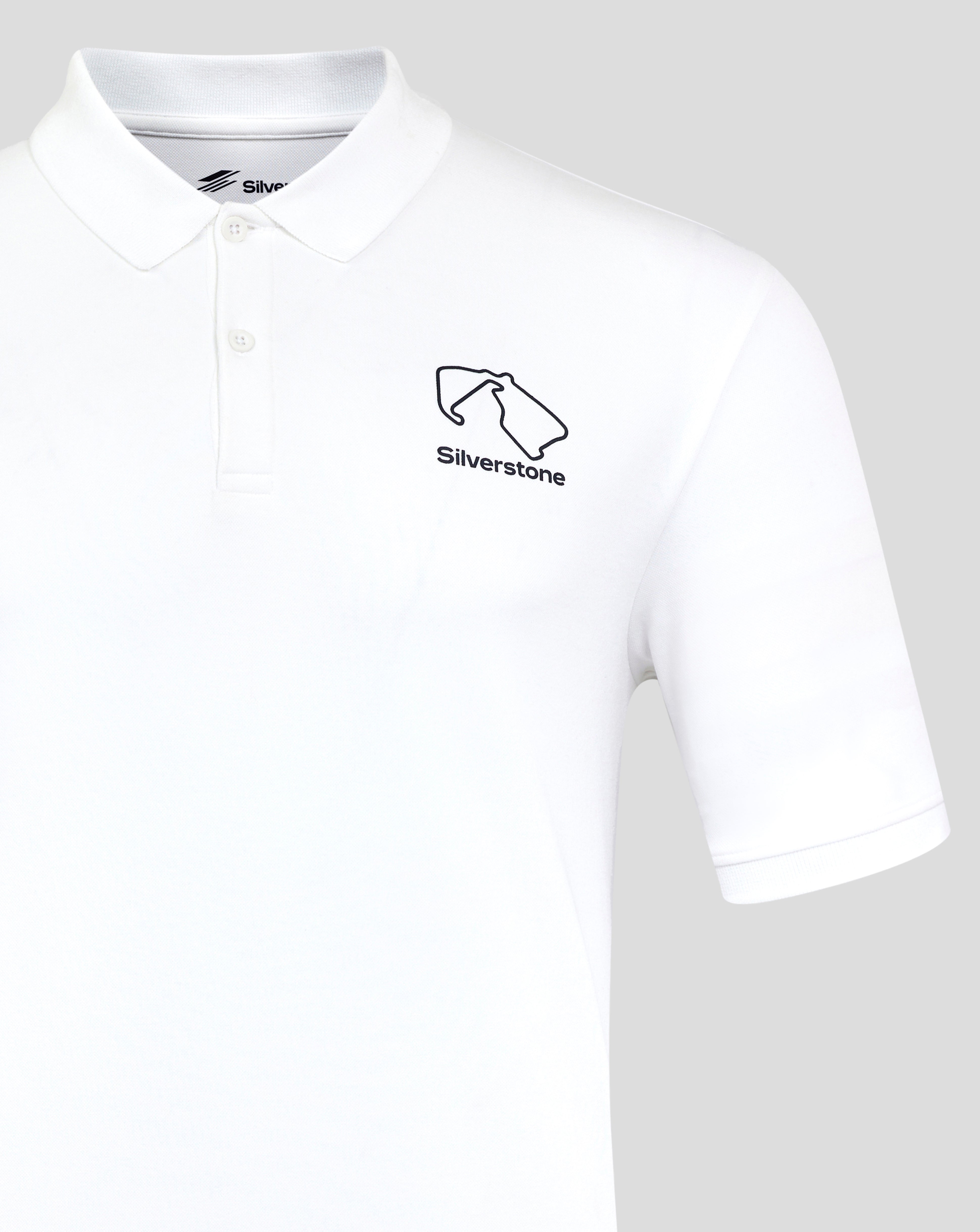 Silverstone Unisex Core Polo Shirt - White