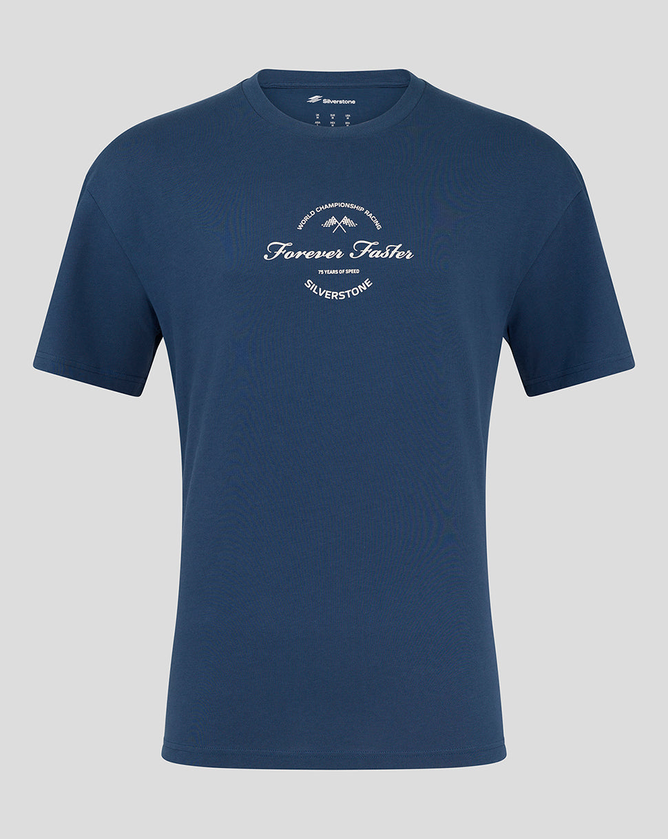 SILVERSTONE UNISEX 75 YEARS OVERSIZED TEE - SARGASSO SEA