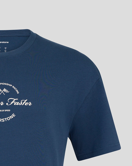 SILVERSTONE UNISEX 75 YEARS OVERSIZED TEE - SARGASSO SEA