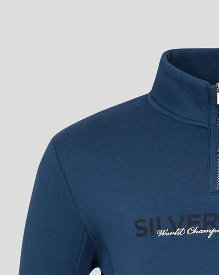 Silverstone Unisex 75 Years 1/4 Zip Sweater - Sargasso Sea