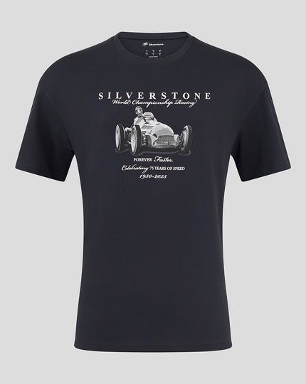 SILVERSTONE UNISEX 75 YEAR WORLD CHAMPION OVERSIZED TEE - DARK NAVY