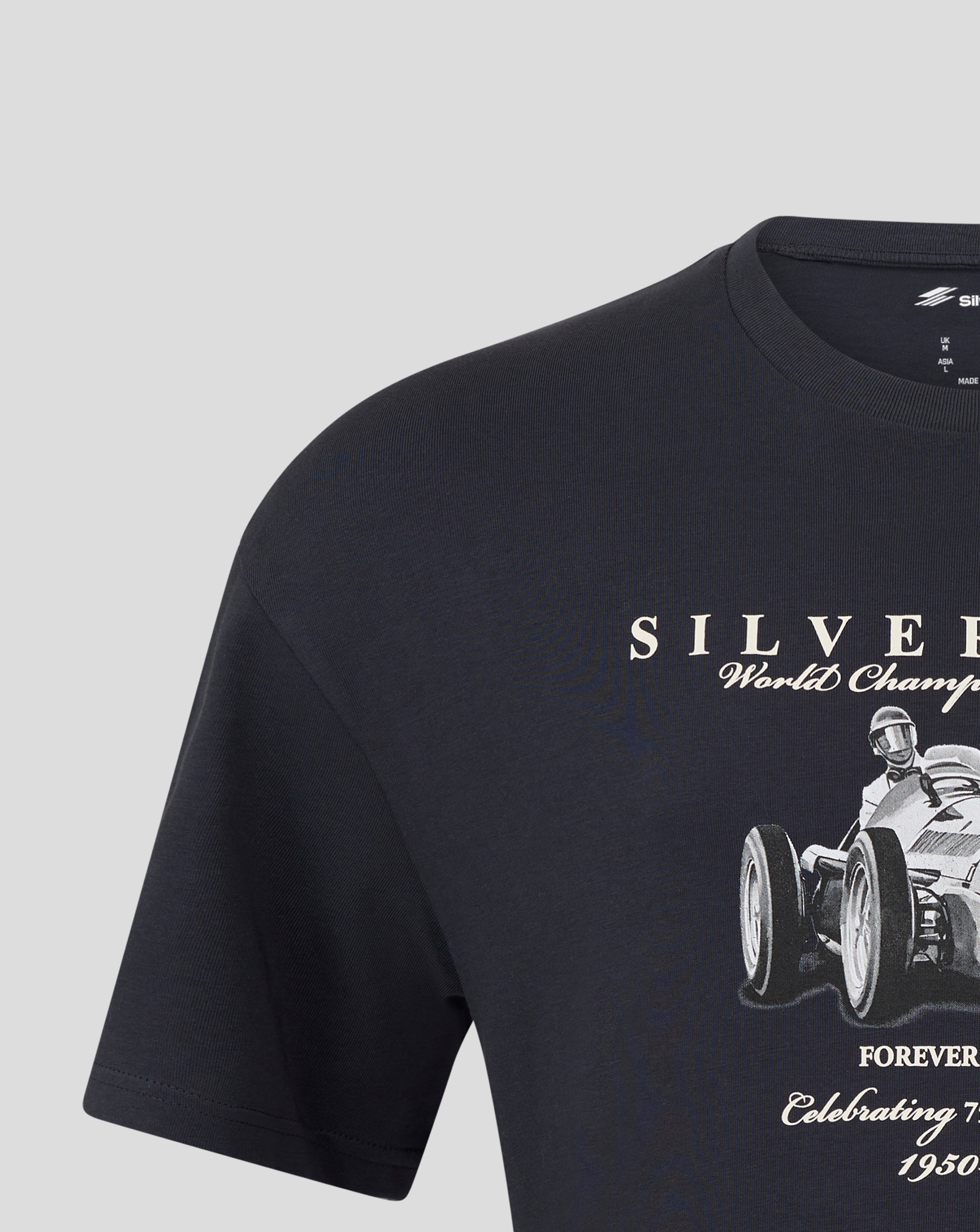 Silverstone Unisex 75 Years World Champion Oversized T-Shirt - Dark Navy