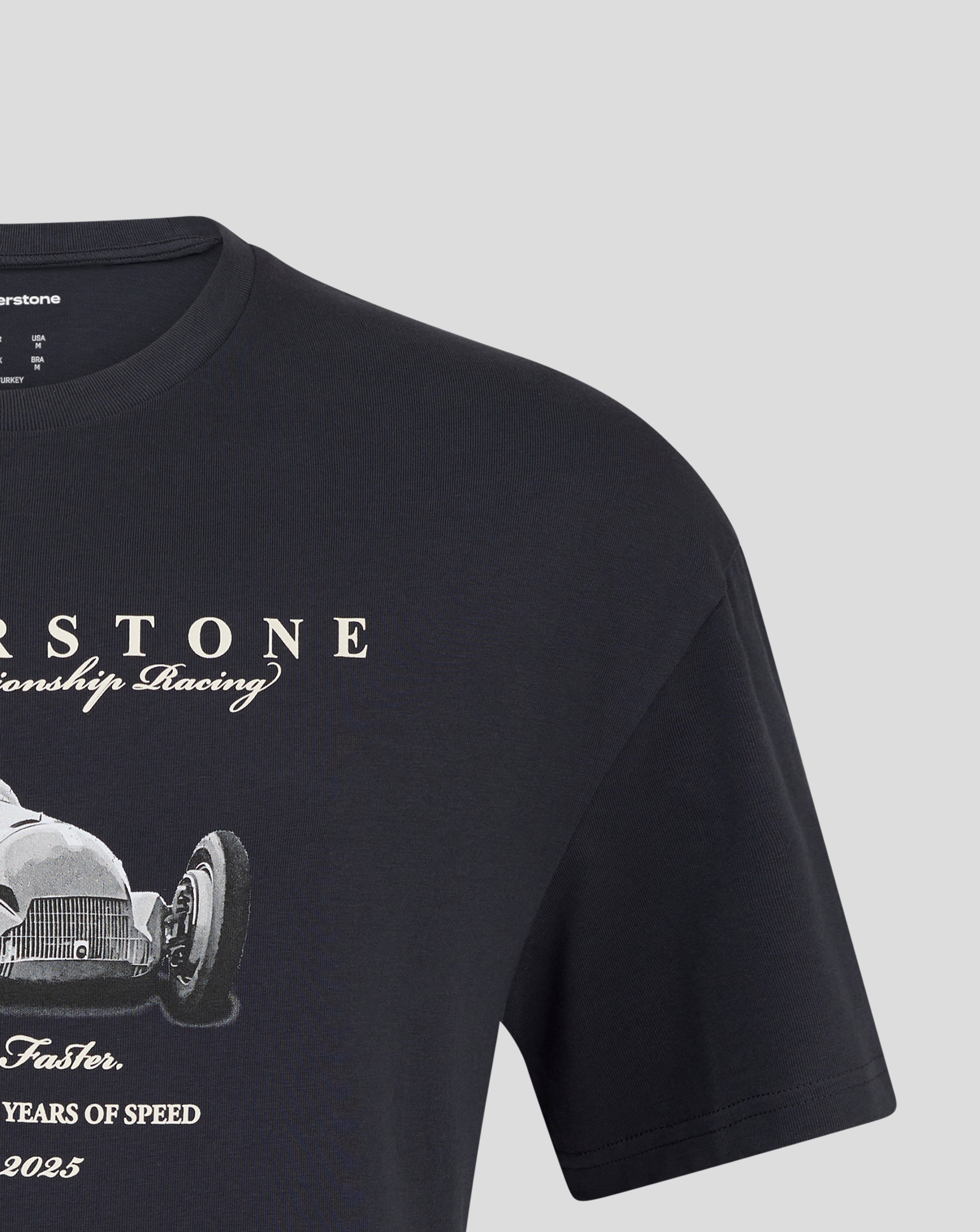 SILVERSTONE UNISEX 75 YEAR WORLD CHAMPION OVERSIZED TEE - DARK NAVY