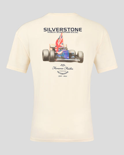 Silverstone Unisex 75 Years Forever Faster Oversized T-Shirt - Egret