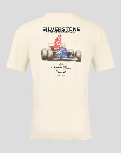 Silverstone Unisex 75 Years Forever Faster Oversized T-Shirt - Egret