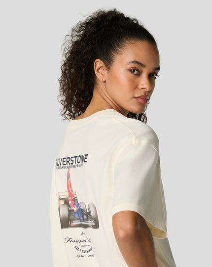 Silverstone Unisex 75 Years Forever Faster Oversized T-Shirt - Egret