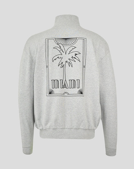McLaren Unisex Miami 1/4 Zip Long Sleeve Sweater - Heather Grey