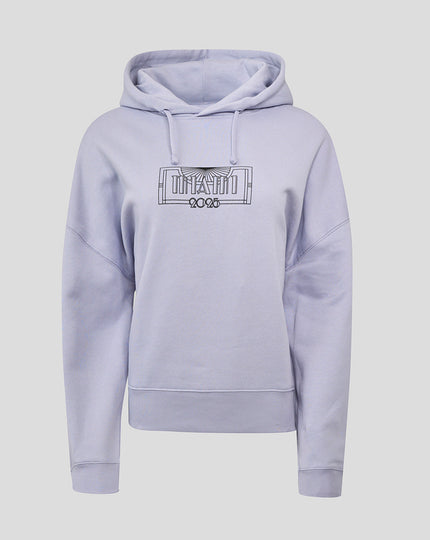 McLaren Womens Fit Miami Cropped Graphic Hoodie - Lavender