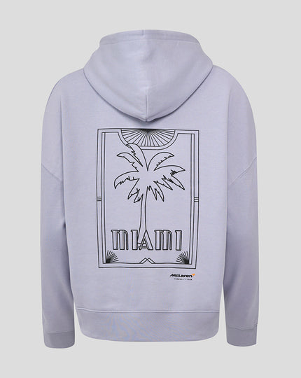 McLaren Womens Fit Miami Cropped Graphic Hoodie - Lavender