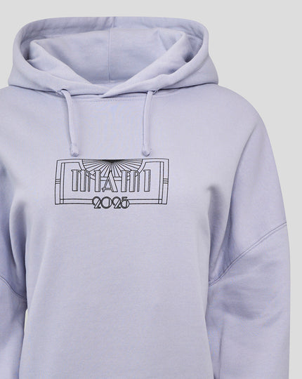 McLaren Womens Fit Miami Cropped Graphic Hoodie - Lavender