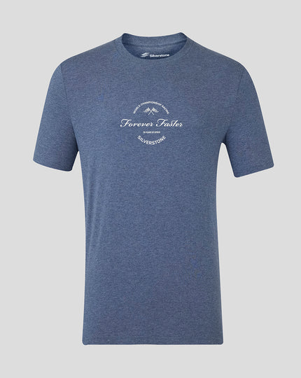 Silverstone Unisex 75 Years Forever Faster Oversized T-Shirt - Dark Heather Blue