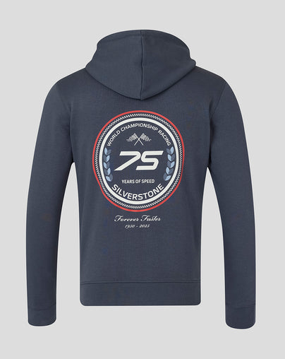 Silverstone Unisex 75 Years Oversized Hoodie - India Ink Grey