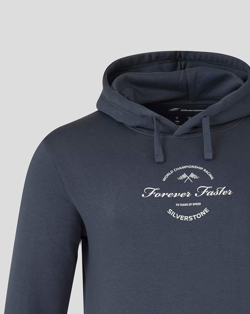 Silverstone Unisex 75 Years Oversized Hoodie - India Ink Grey