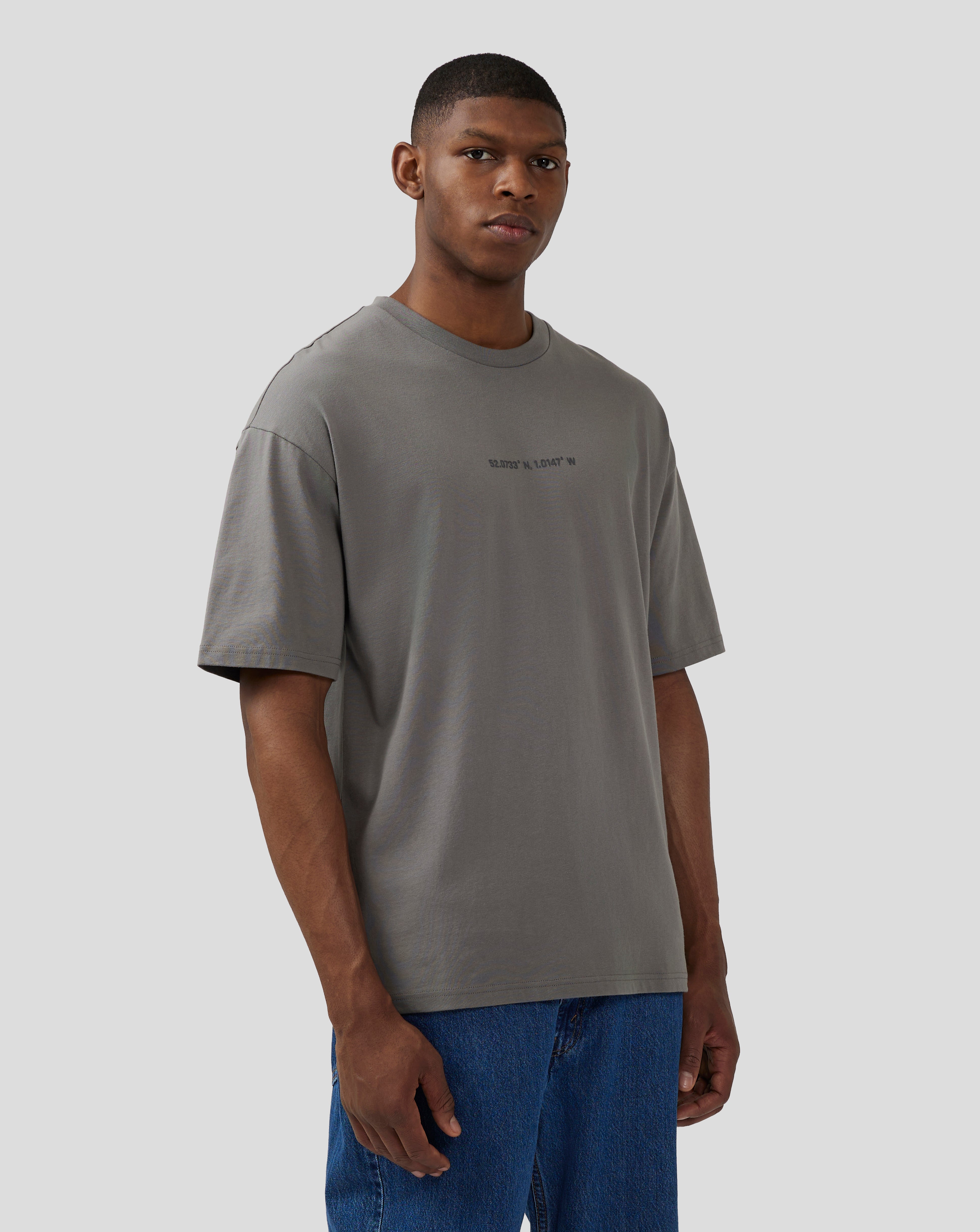 Unisex Silverstone Core Oversized T-Shirt - Charcoal Grey