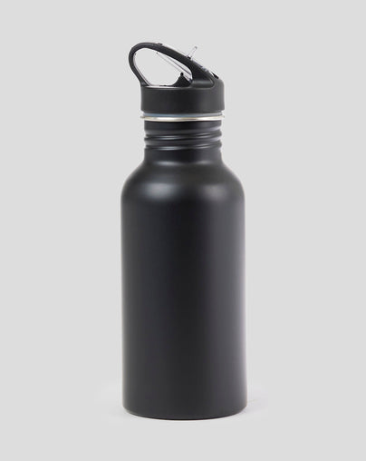 Black Silverstone Stainless Steel Drinks Bottle 450Ml 
