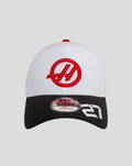 Unisex New Era Haas Driver Nico Hulkenberg 9Forty Cap - White