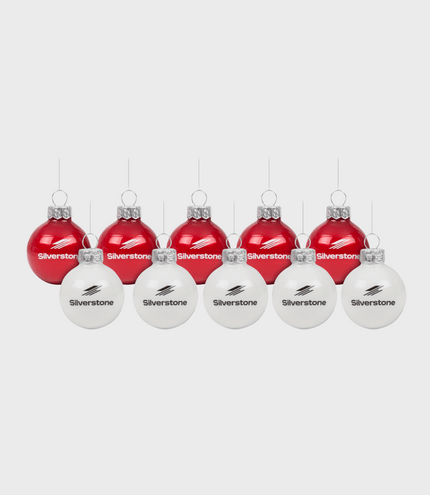 SILVERSTONE 10 PACK PEARLISED BAUBLES