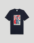 Navy Formula 1 Silverstone Special Edition T-Shirt with a bold abstract graphic on the chest